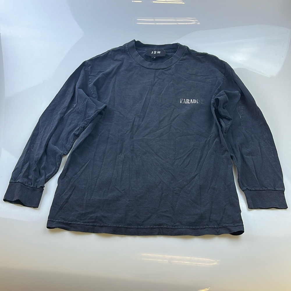 ISM Black Paradise Distressed Long Sleeve Tee N278-50